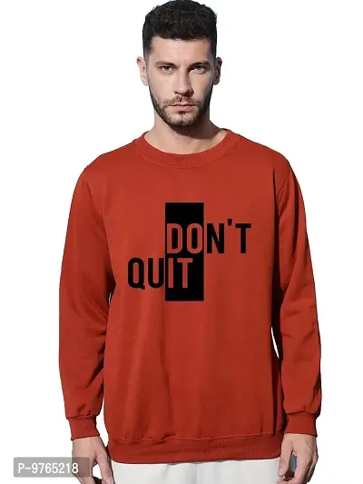 Moyzikh Men's Cotton Round Neck Sweatshirt(Dont Quit-SWT-RUST-XL_RUST_XL)
