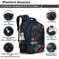 School bag For Men Women Boys Girls/Office School College Teens  Students Bag  Backpack(black)-thumb2