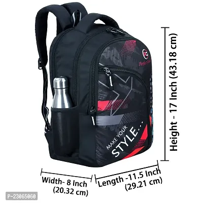 School bag For Men Women Boys Girls/Office School College Teens  Students Bag  Backpack(black)-thumb5