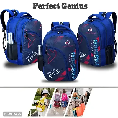 School bag For Men Women Boys Girls/Office School College Teens  Students Bag  Backpack(navy blue)-thumb2