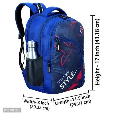 School bag For Men Women Boys Girls/Office School College Teens  Students Bag  Backpack(navy blue)-thumb4