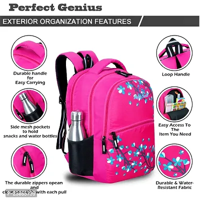 School bag For Men Women Boys Girls/Office School College Teens  Students Bag  Backpack(pink)-thumb3