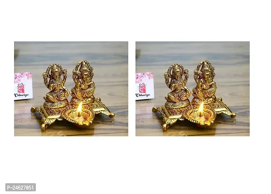 Laxmi Ganesh Idol Mattel Pack Of 2-thumb0