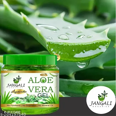 Pure Jangali Organics Pure Aloe Vera  Vitamin E Aloe Vera Gel for Useful Face Gel (GREEN ALOE VERA GEL 220G -PURE JANGALI)-thumb2