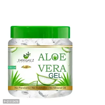 Pure Jangali Organics Pure Aloe Vera  Vitamin E Aloe Vera Gel for Useful Face Gel (JAN-WHITE-GEL-100G-DDS)-thumb0