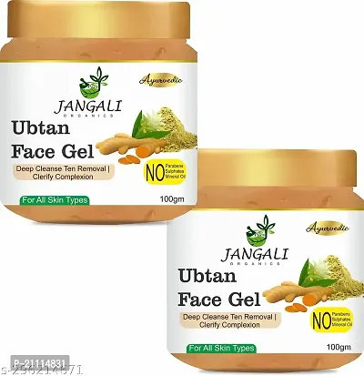 Pure Jangali Organics Aloe Vera Gel For Face, with Pure Aloe Vera  Vitamin E for Skin and Hair, 100g (Pack of 2) (JAN-UPTAN FACE GEL 100G-PACK OF 2)-thumb2