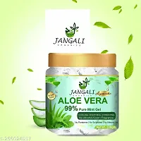 Pure Jangali Organics Aloe Vera Gel From 100% Pure Aloe Vera Plant For Face, Skin  Hair, 220g (JO-D mint aleo vera gel (220) gm)-thumb1