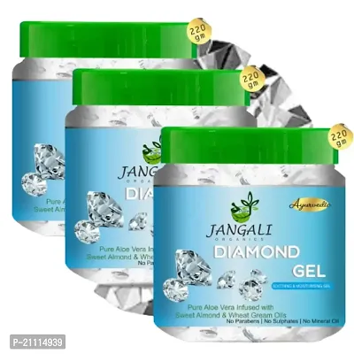 Pure Jangali Organics Aloe Vera Gel For Face, with Pure Aloe Vera  Vitamin E for Skin and Hair, 220g (Pack of 3) (JAN-DIAMOND GEL 220G-PACK 3)