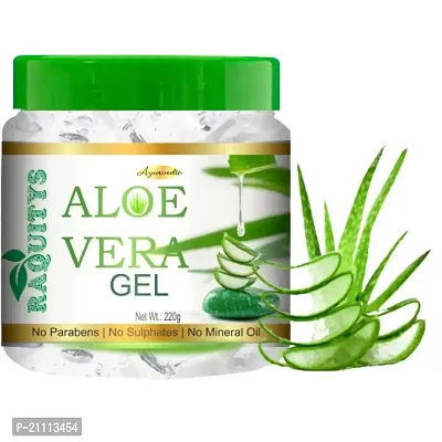 Pure Jangali Organics Pure Aloe Vera  Vitamin E Aloe Vera Gel for Useful Face Gel (aloe vera gel 220 g pure gel-W)-thumb0