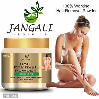 Pure Jangali Organics Instant Hair Removal Powder For All Skin Types -100Gm, Jkdajidd=Hair Removal Powder, 100gm-thumb0