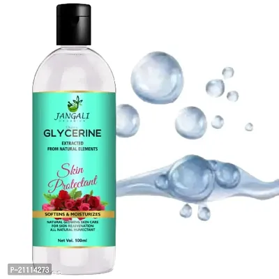 Pure Jangali Organics Glycerin, Also Called Glycerol, Happens To Be a Colourless, Odourless, Sweet-tasting Liquid That Has A Very Thick, Viscous Consistency (JAN-GLYCRIN-OIL-100ML-FNGFJ)-thumb0