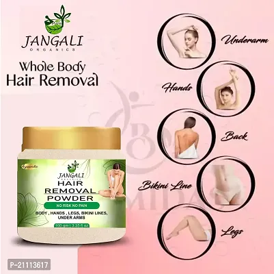 Pure Jangali Organics Instant Hair Removal Powder For All Skin Types -100Gm, Jkdajidd=Hair Removal Powder, 100gm-thumb4