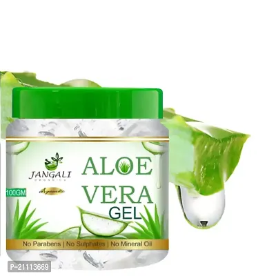 Pure Jangali Organics Pure Aloe Vera  Vitamin E Aloe Vera Gel for Unique Face Gel (JAN-WHITE-GEL-100G-FTTR)