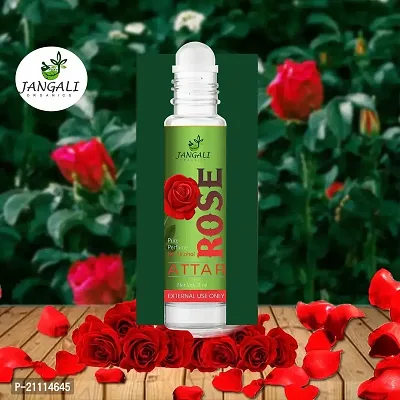 Pure Jangali Organics Natural Herbal Undiluted Floral Rose Attar Perfume for Unisex, 10ml, jangal0=rose attar -10ml pack 2-thumb2