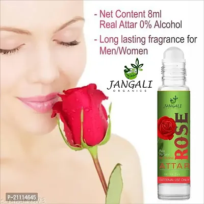 Pure Jangali Organics Natural Herbal Undiluted Floral Rose Attar Perfume for Unisex, 10ml, jangal0=rose attar -10ml pack 2-thumb3