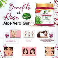 Natural Pure Rose Aloe Vera Gel For Face And Hair Massage (220 Gm)-thumb2