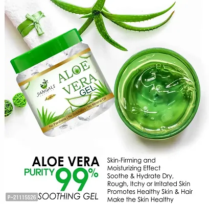 Pure Jangali Organics Aloe Vera Gel For Face, with Pure Aloe Vera  Vitamin E for Skin and Hair, 100g (Pack of 3) (JAN-WHITE-GEL-100G-PACK 3..)-thumb4