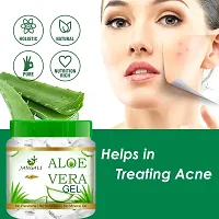 Pure Jangali Organics Aloe Vera Gel For Face, with Pure Aloe Vera  Vitamin E for Skin and Hair, 100g (Pack of 3) (JAN-WHITE-GEL-100G-PACK 3..)-thumb1