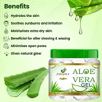 Pure Jangali Organics Aloe Vera Gel For Face, with Pure Aloe Vera  Vitamin E for Skin and Hair, 100g (Pack of 3) (JAN-WHITE-GEL-100G-PACK 3..)-thumb2