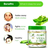 Pure Jangali Organics Aloe Vera Gel For Face, with Pure Aloe Vera  Vitamin E for Skin and Hair, 100g (Pack of 5) (JAN-WHITE-GEL-100G-PACK 4)-thumb2