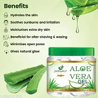 Pure Jangali Organics Aloe Vera Gel For Face, with Pure Aloe Vera  Vitamin E for Skin and Hair, 100g (Pack of 4) (JAN-WHITE-GEL-100G-PACK 4-GG)-thumb2