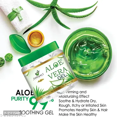 Pure Jangali Organics Aloe Vera Gel For Face, with Pure Aloe Vera  Vitamin E for Skin and Hair, 100g (Pack of 2) (JAN-WHITE-GEL-100G-PACK 2-e)-thumb4
