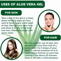 Pure Jangali Organics Aloe Vera Gel For Face, with Pure Aloe Vera  Vitamin E for Skin and Hair, 100g (Pack of 3) (jakdie_ white aloevera gel 100gm pack 3)-thumb2