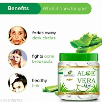 Pure Jangali Organics Aloe Vera Gel For Face, with Pure Aloe Vera  Vitamin E for Skin and Hair, Combo Pack (JANGALI-WHITE GEL PACK2+ROSE WATER 100ML)-thumb3