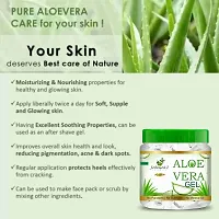 Pure Jangali Organics Aloe Vera Gel For Face, with Pure Aloe Vera  Vitamin E for Skin and Hair, Combo Pack (JANGALI-WHITE GEL PACK2+ROSE WATER 100ML)-thumb1