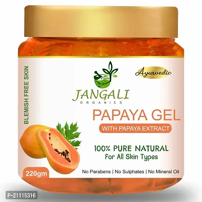 Pure Jangali Organics Anti Aging Papaya Gel for Skin Whitening, Reduce Wrinkles  Acne Breakouts, 220g, papaya face gel 220g
