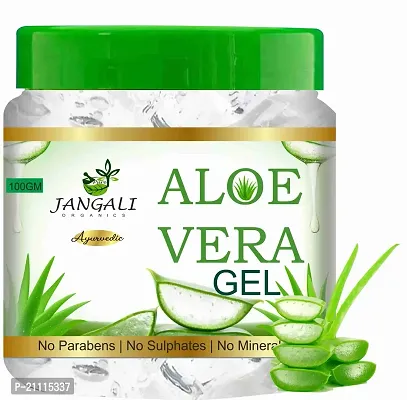 Pure Jangali Organics Aloe Vera Gel For Face, with Pure Aloe Vera  Vitamin E for Skin and Hair, 100g (JAN-WHITE-GEL-100G)