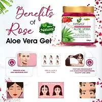 Pure Jangali Organics Aloe Vera Gel For Face, with Pure Aloe Vera  Vitamin E for Skin and Hair, Combo Pack (JAN-ROSE GEL +GLYCRIN 100 ML)-thumb1