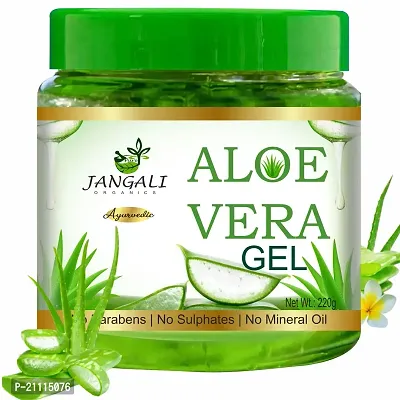 Pure Jangali Organics Aloevera Face Beauty Gel, 220gm, jo-df aleo vera gel(220) gm