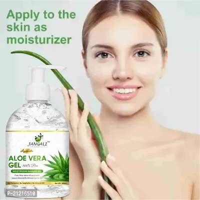 Aloe Vera Gel For Face, with Pure Aloe Vera  Vitamin E for Skin and Hair - 300ml-thumb2