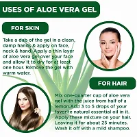 Aloe Vera Gel For Face, with Pure Aloe Vera  Vitamin E for Skin and Hair - 300ml-thumb2
