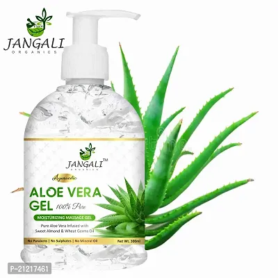 Aloe Vera Gel For Face, with Pure Aloe Vera  Vitamin E for Skin and Hair - 300ml