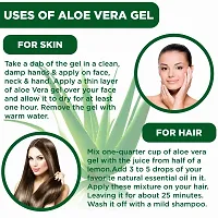 Aloe Vera Gel For Face, with Pure Aloe Vera  Vitamin E for Skin and Hair - 600ml-thumb3