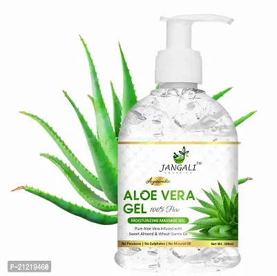 Aloe Vera Gel For Face, with Pure Aloe Vera  Vitamin E for Skin and Hair - 300ml-thumb0