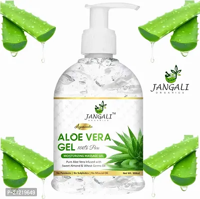 100% Pure Aloe Vera Gel - Repairing  Soothing for Face, Body  Hair 300ml - Pack of 2 (600 ml)