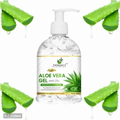 100% Pure Aloe Vera Gel - Repairing  Soothing for Face, Body  Hair 300ml - Pack of 3 (900 ml)