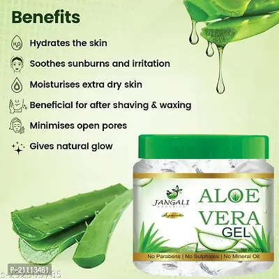 Pure Jangali Organics Pure Aloe Vera  Vitamin E Aloe Vera Gel for Classic Face Gel (JAN-WHITE-GEL-100G-DGYT)-thumb3