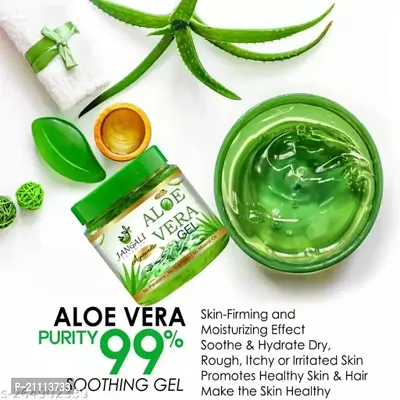 Pure Jangali Organics Pure Aloe Vera  Vitamin E Aloe Vera Gel for Fancy Face Gel (ALOE VERA GREEN - 220G -JANGALI)-thumb4