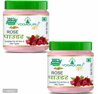 Natural Rose Petals Powder  100 G Pack of 2