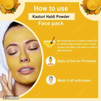 Kasturi Haldi Face Pack Powder 100 G Pack of 3-thumb3