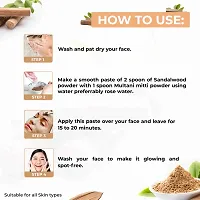 Sandalwood Face Pack Powder for Face Glowing  Tan Removal Face Pack 100gm-thumb2