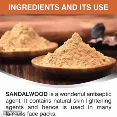 Sandalwood Face Pack Powder for Face Glowing  Tan Removal Face Pack 100gm-thumb4