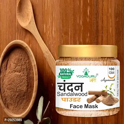 Sandalwood Face Pack Powder for Face Glowing  Tan Removal Face Pack 100gm-thumb2