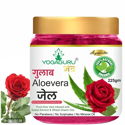 Rose Aloe Vera Gel for Beautiful Skin 225 G-thumb0