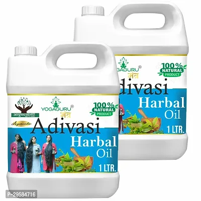 Adivasi Herbal Oil for All Type of Hair Problem 1 Liter Pack Of 2