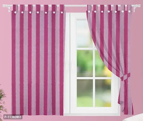 nissi Cotton Window Curtain (150Lx120Wcm) (Pink)